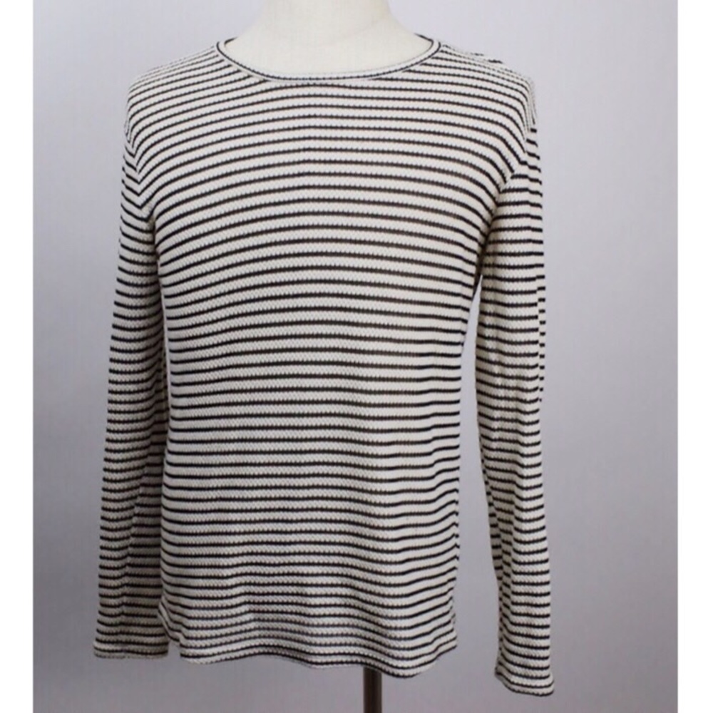 H&M Striped Long Sleeve Knit Shirt size Small